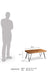 Parquetry Hairpin Coffee Table - Light Walnut / Mango Wood And MS / L:90 x D:45 x H:41 in cm - Indoor Furniture