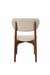 Pebble Dining Chair set of 2 - Upholstered & Acacia wood / Walnut finish / L: 18.5’’ W: 20’’ H: 32’’ SH: 18’’ - Dining
