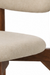 Pebble Dining Chair set of 2 - Upholstered & Acacia wood / Walnut finish / L: 18.5’’ W: 20’’ H: 32’’ SH: 18’’ - Dining