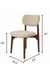 Pebble Dining Chair set of 2 - Upholstered & Acacia wood / Walnut finish / L: 18.5’’ W: 20’’ H: 32’’ SH: 18’’ - Dining