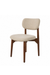 Pebble Dining Chair set of 2 - Upholstered & Acacia wood / Walnut finish / L: 18.5’’ W: 20’’ H: 32’’ SH: 18’’ - Dining