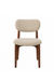 Pebble Dining Chair set of 2 - Upholstered & Acacia wood / Walnut finish / L: 18.5’’ W: 20’’ H: 32’’ SH: 18’’ - Dining