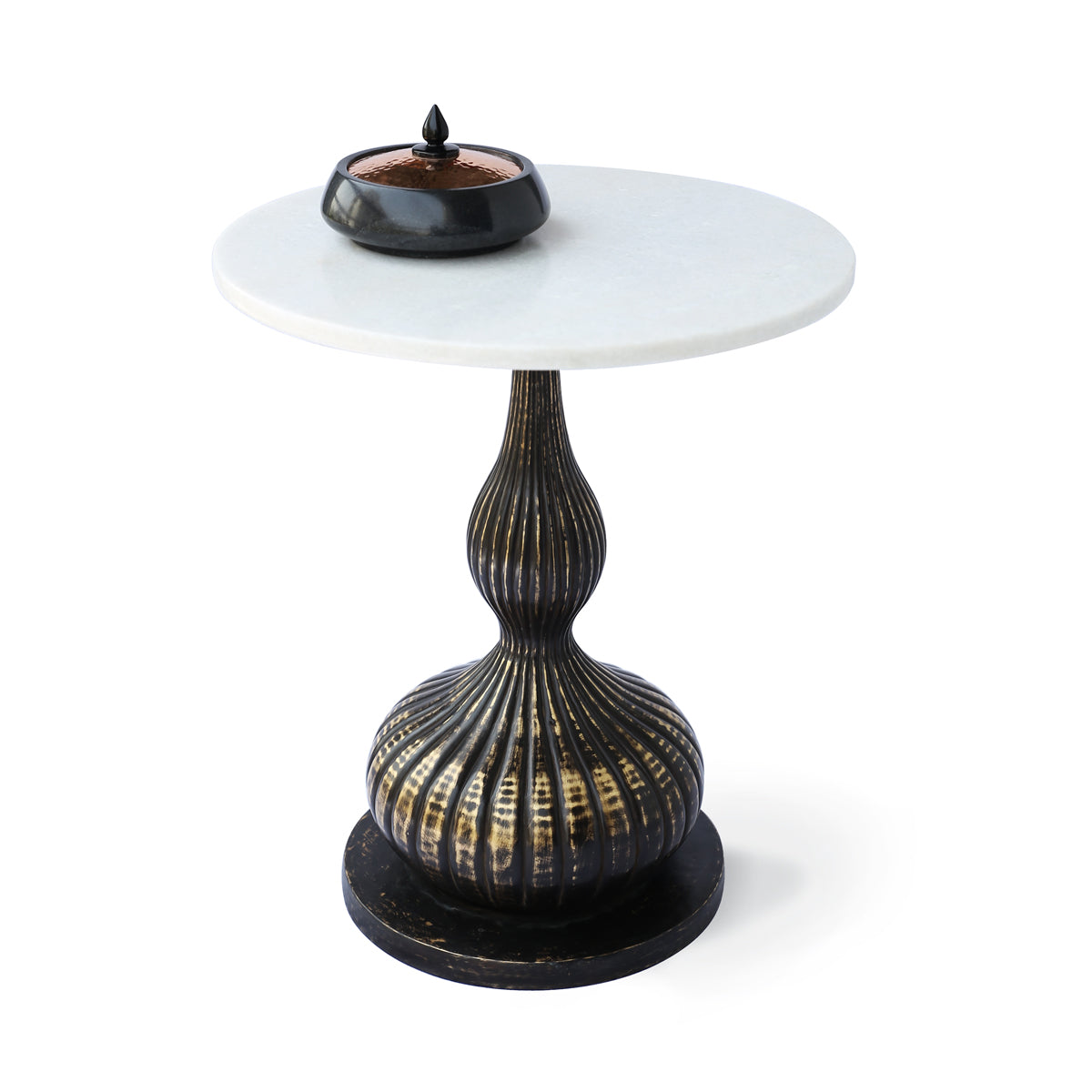 Peg Table - Antique Brass - Antique / Marble and brass - Indoor Furniture