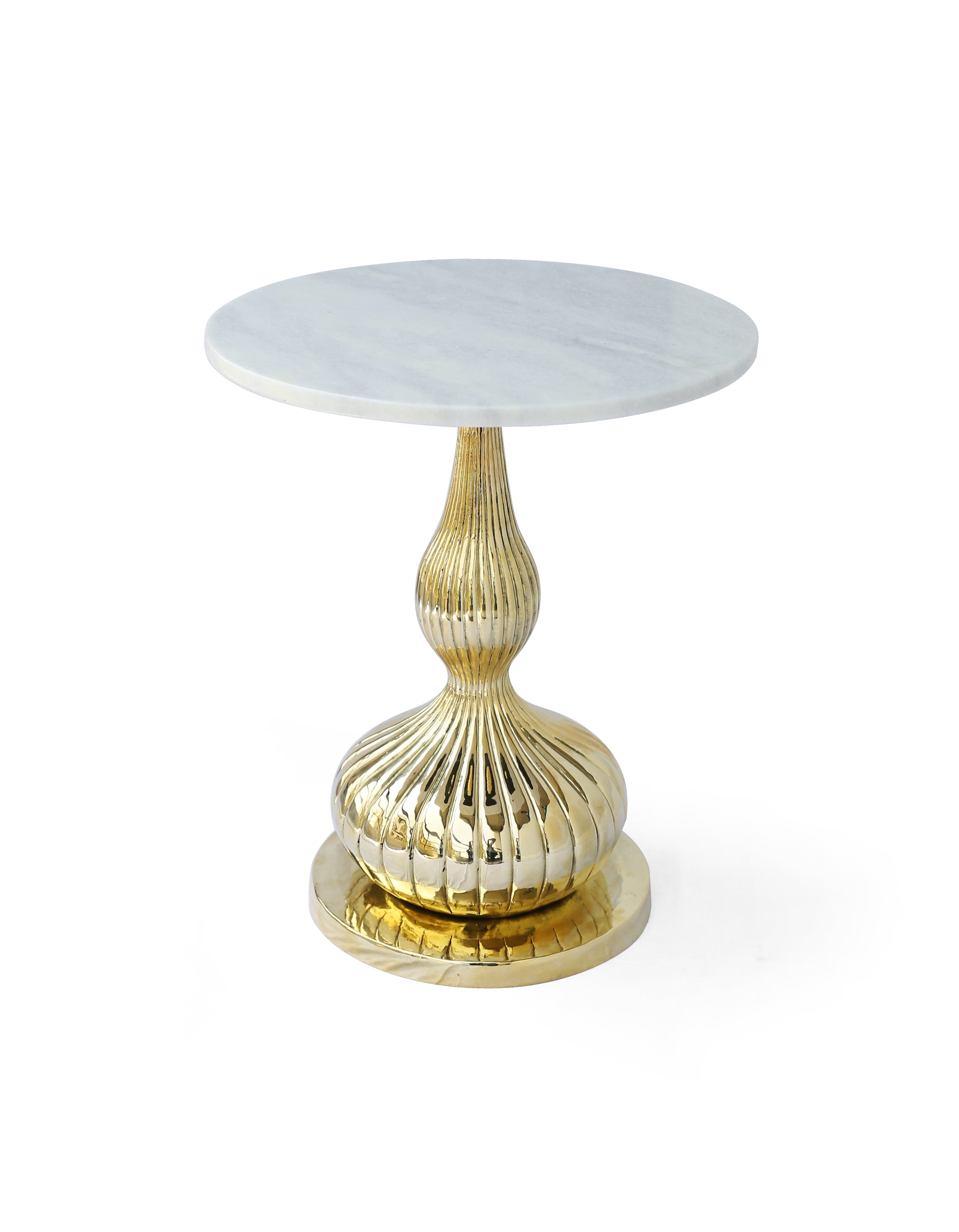 Peg Table - Brass - Gold / Marble and brass - Indoor Furniture