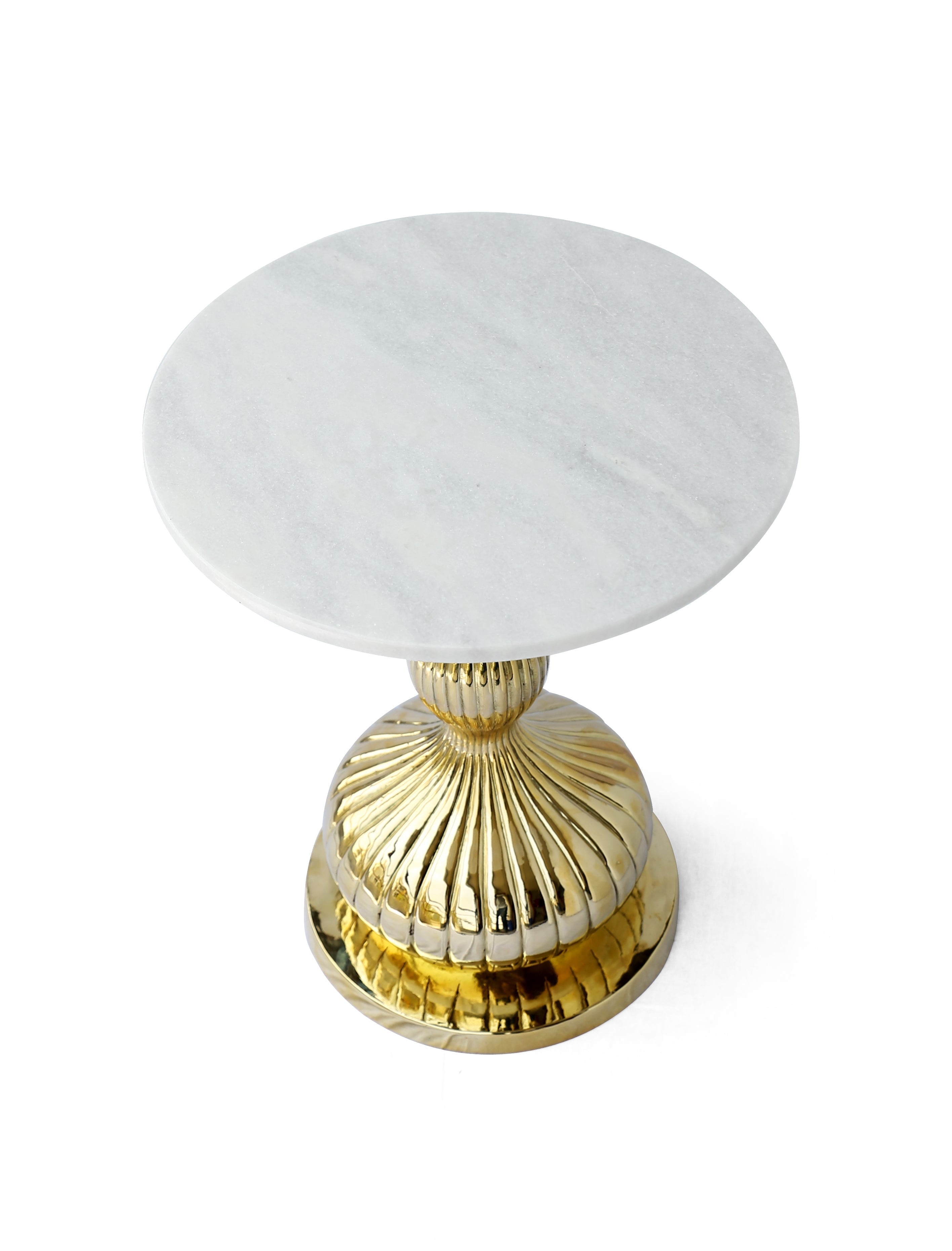 Peg Table - Brass - Gold / Marble and brass - Indoor Furniture