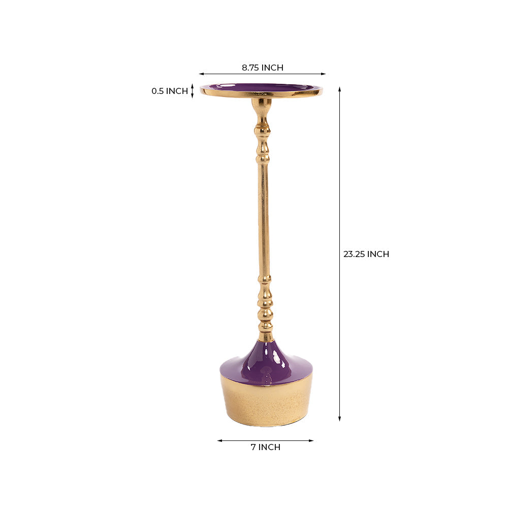 Perch Aluminium Accent Table - INCH:- L:- 8.75 x W:- 8.75 x H:- 23 / Aluminium - Indoor Furniture