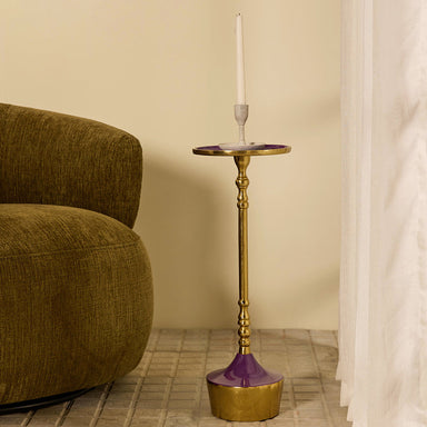 Perch Aluminium Accent Table - INCH:- L:- 8.75 x W:- 8.75 x H:- 23 / Aluminium - Indoor Furniture