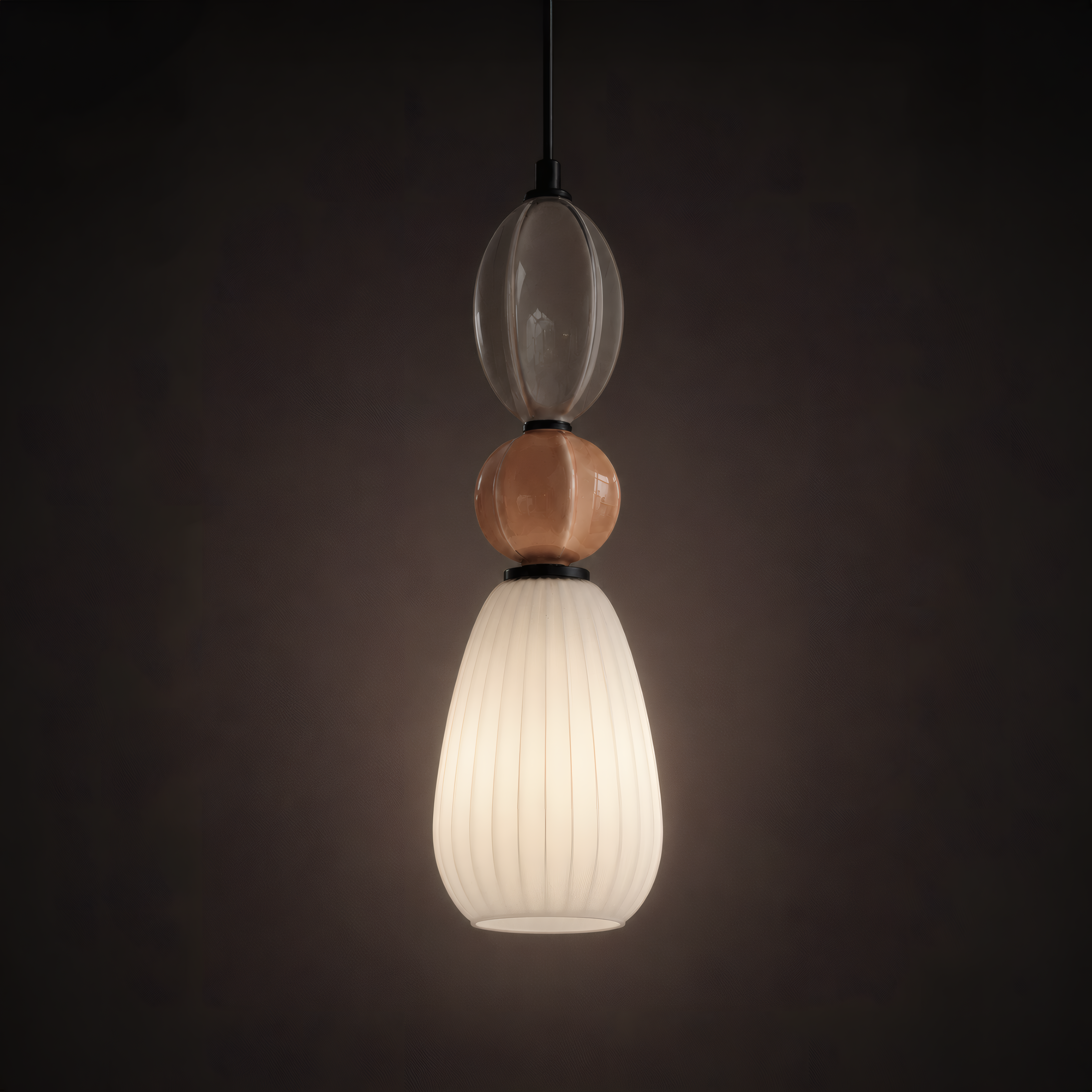 Perla Pendant Lamp - Ceramic & Glass - Lighting