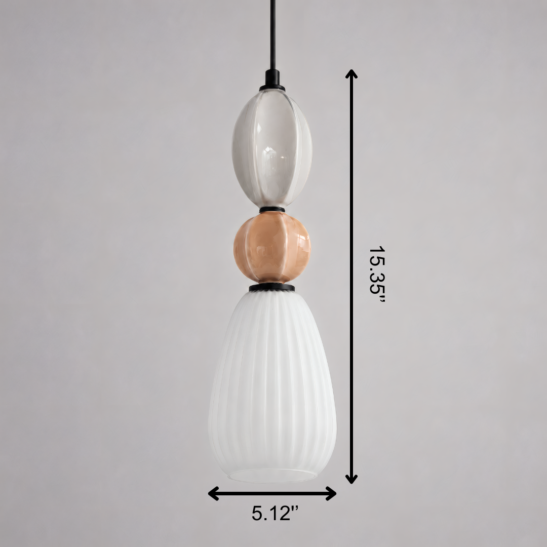 Perla Pendant Lamp - Ceramic & Glass - Lighting