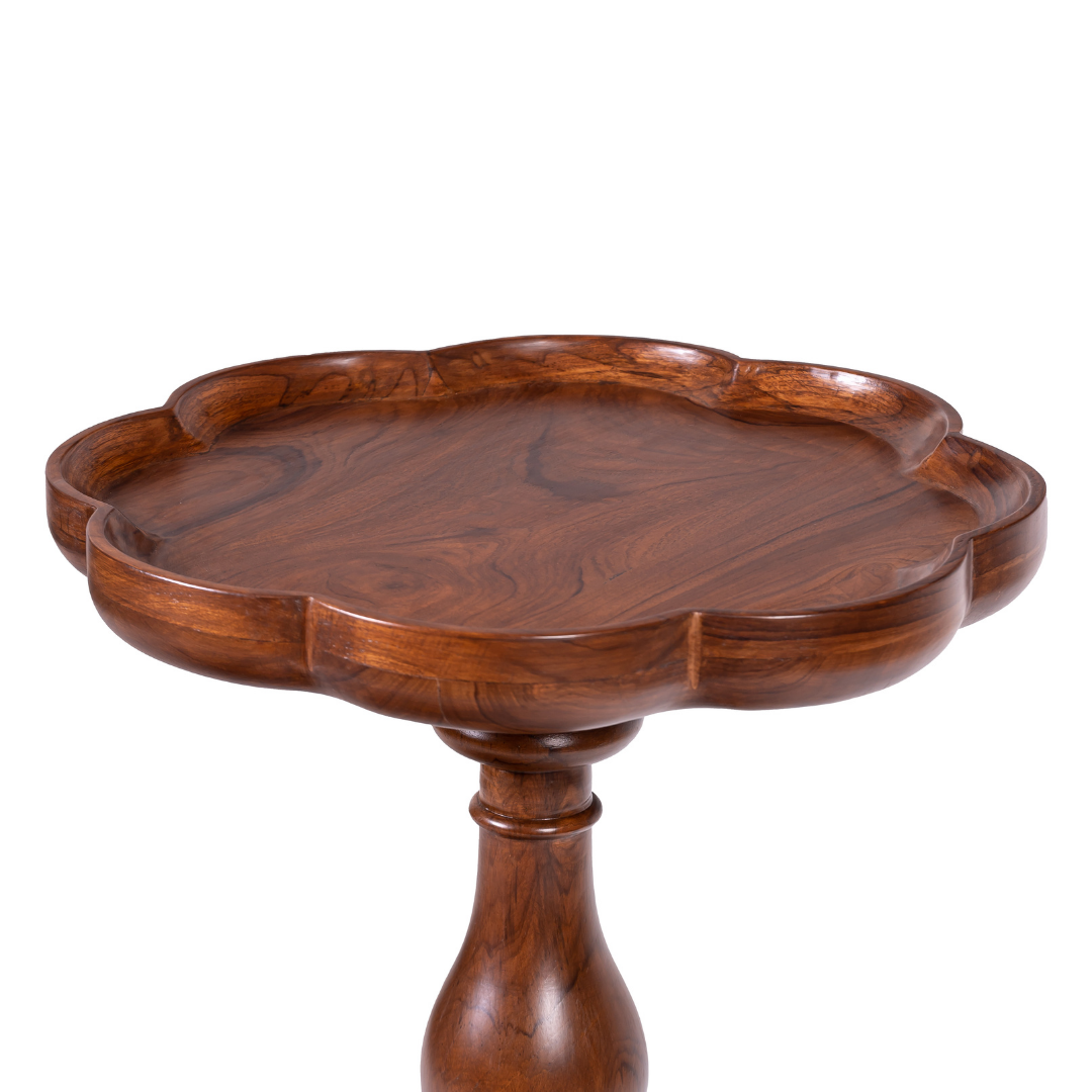 Petari End Table - Teak / Teakwood / D: 16’’ H: 25.5’’ - Furniture