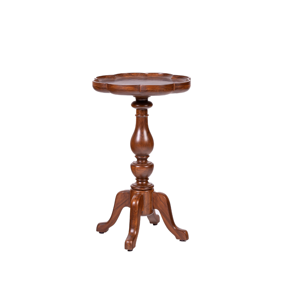 Petari End Table - Teak / Teakwood / D: 16’’ H: 25.5’’ - Furniture