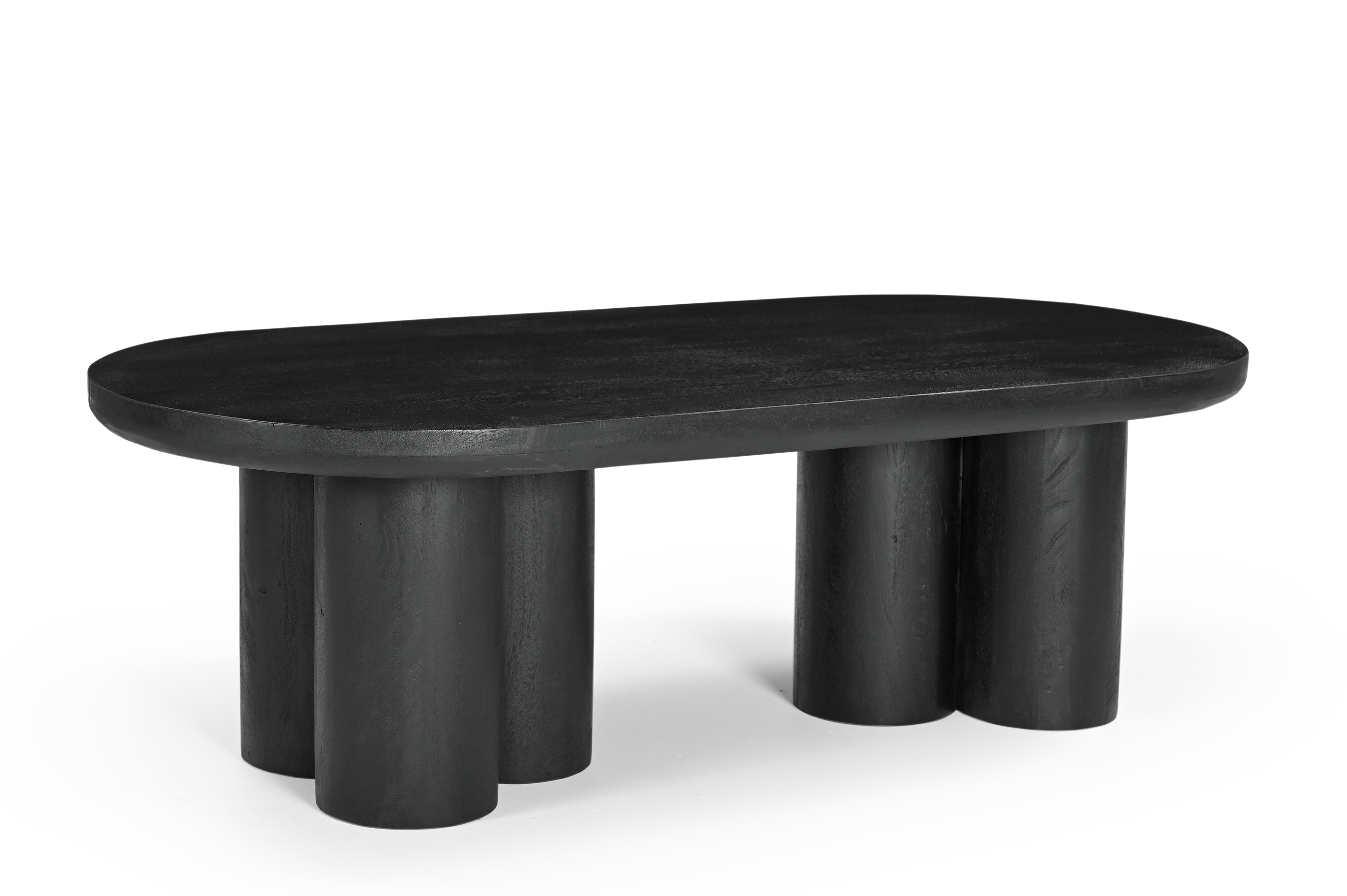 Petra Coffee Table - L: 129.54 x W: 58.42 x H: 38.10 cms / Mango Wood / Black - Indoor Furniture