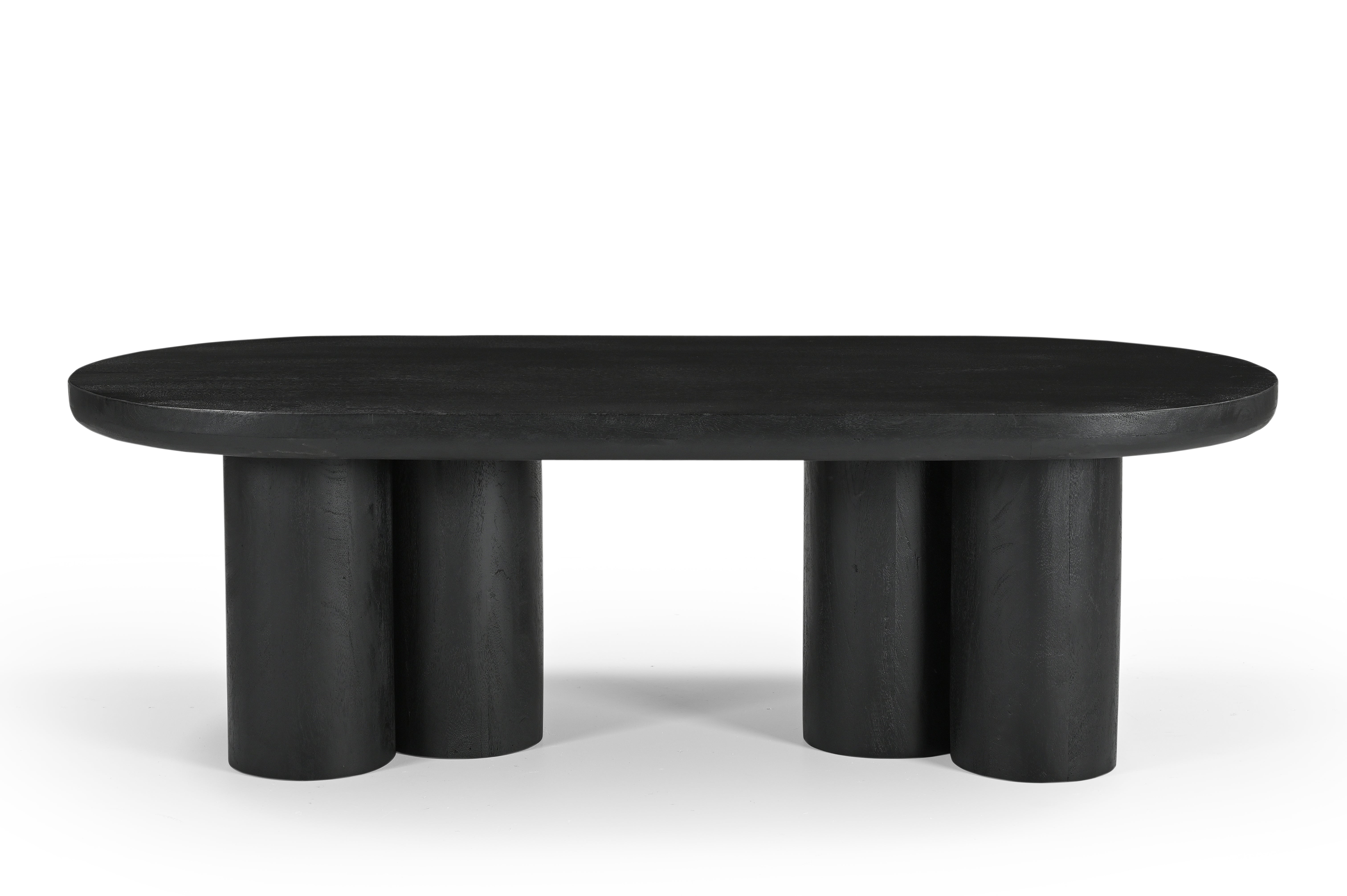 Petra Coffee Table - L: 129.54 x W: 58.42 x H: 38.10 cms / Mango Wood / Black - Indoor Furniture