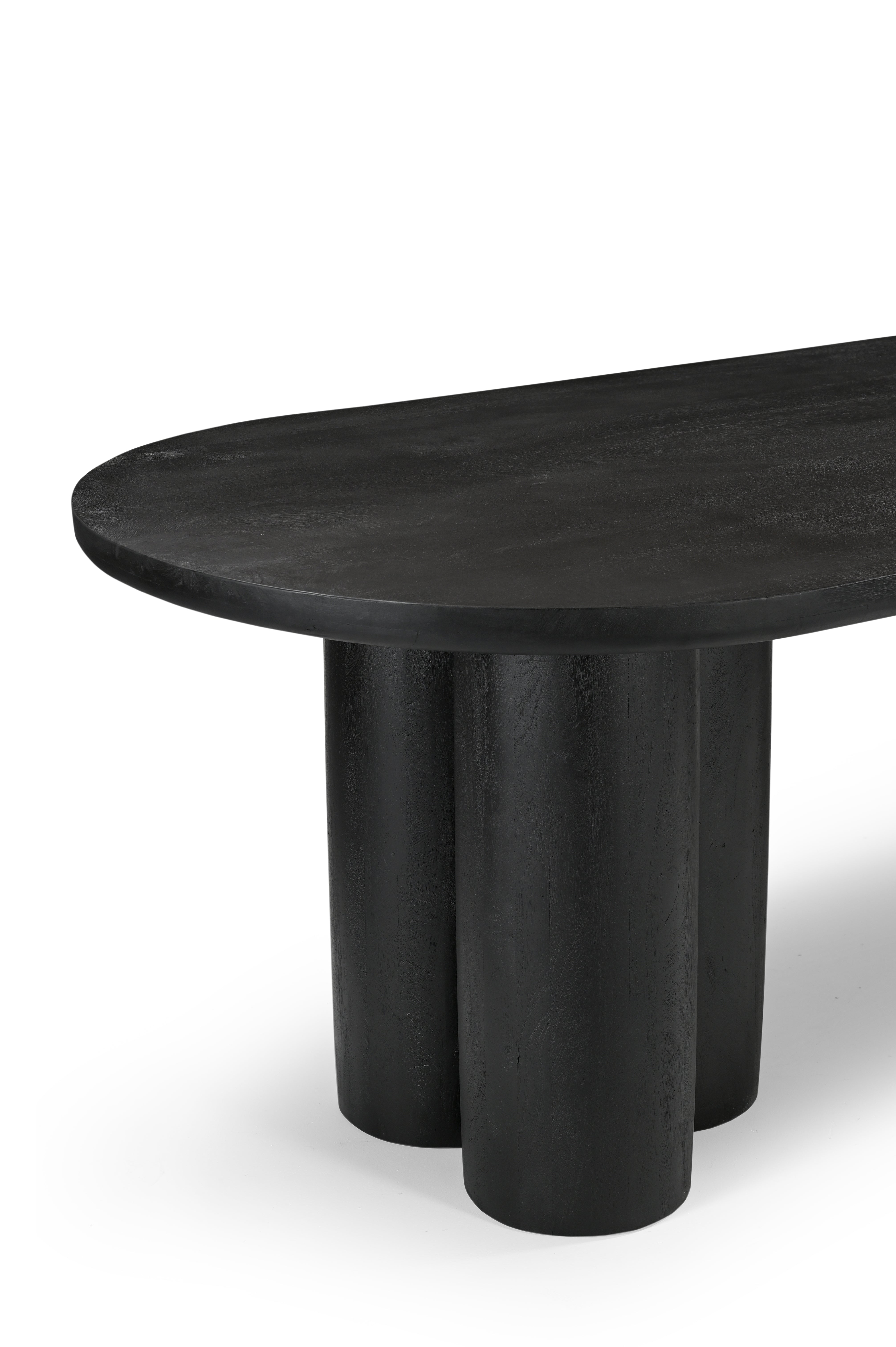 Petra Console Table - Black / Mango Wood / L: 149.86 x W: 35.56 x H: 76.20 cms - Indoor Furiture