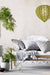 Physalis Hanging Lamp - Green & Yellow - Dia: 20 x Height: 18 in Inches / Mild Steel and Poplin - Lighting