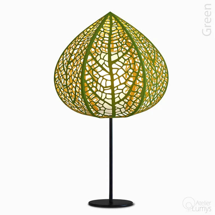 Physalis Table Lamp - DIa:15’’ H: 78’’ / Black and Green / Mild Steel and Poplin - Lighting