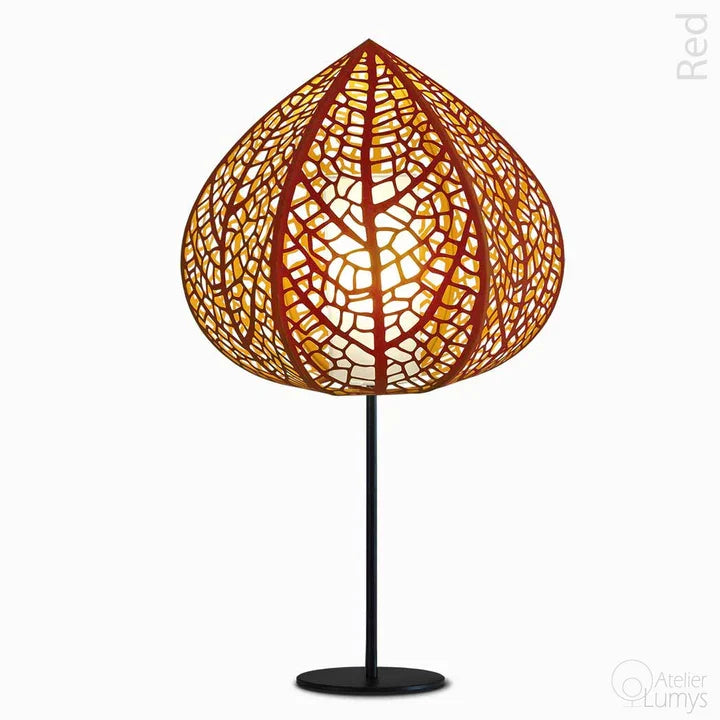 Physalis Table Lamp - DIa:15’’ H: 78’’ / Black and Green / Mild Steel and Poplin - Lighting