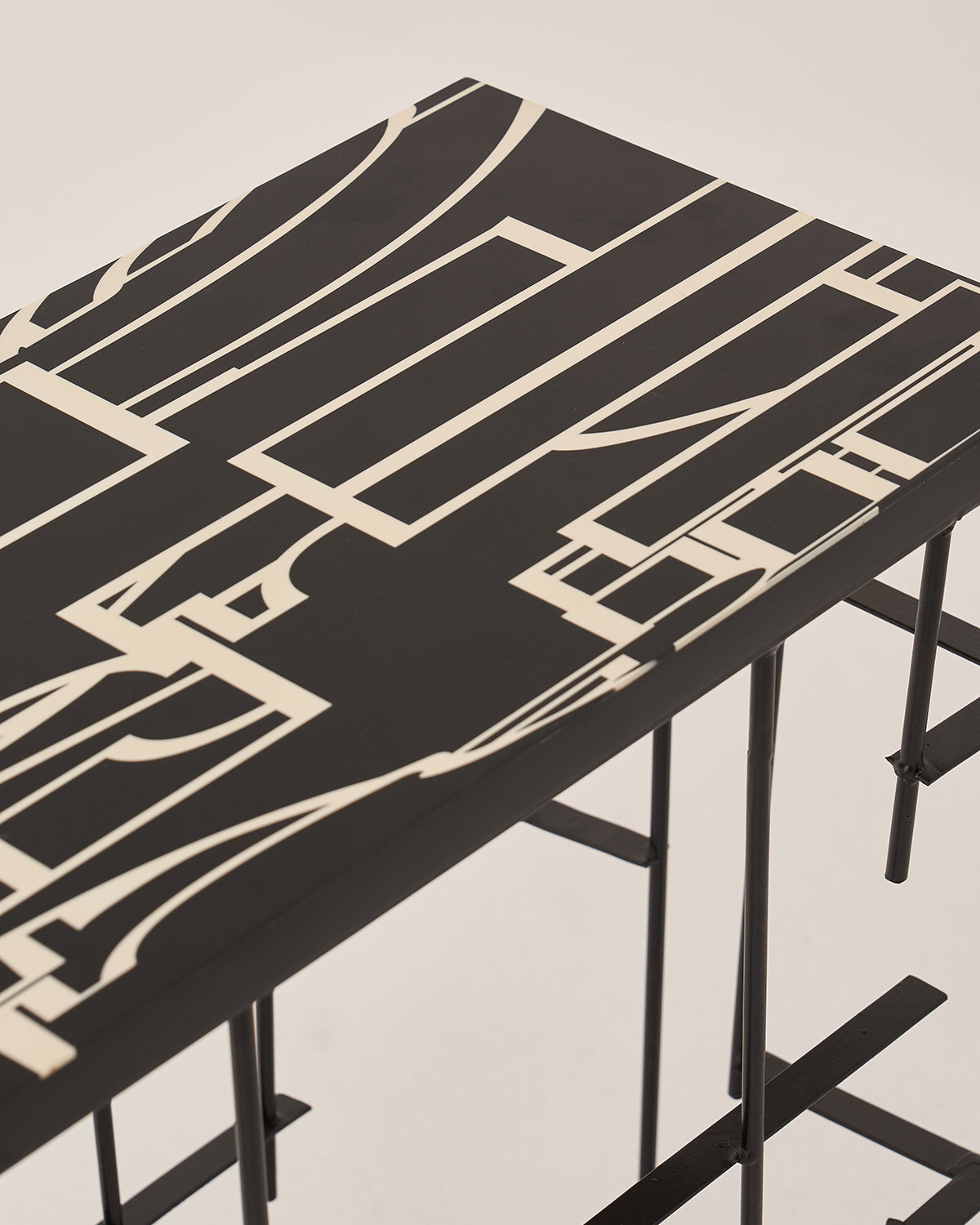Pica Console - Black / Metal / 121L X 32W X 78H In Cms - Indoor Furniture