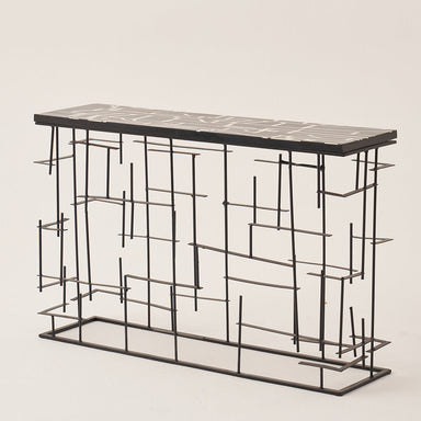 Pica Console - Black / Metal / 121L X 32W X 78H In Cms - Indoor Furniture