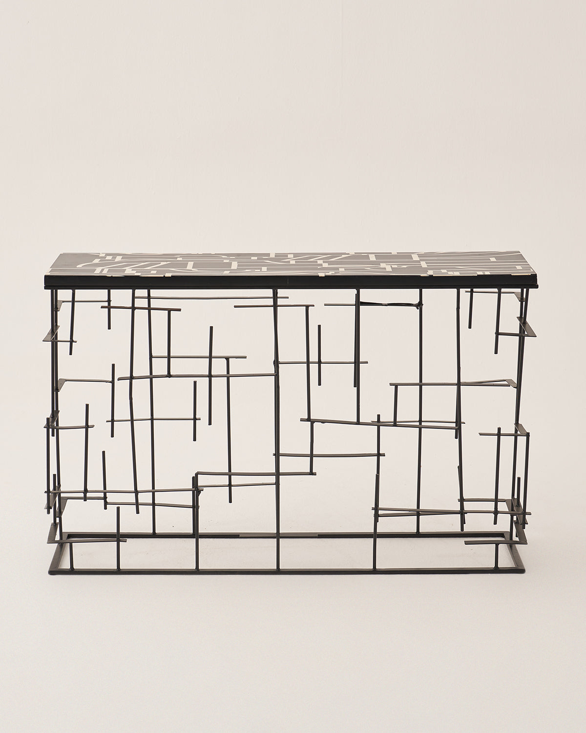 Pica Console - Black / Metal / 121L X 32W X 78H In Cms - Indoor Furniture
