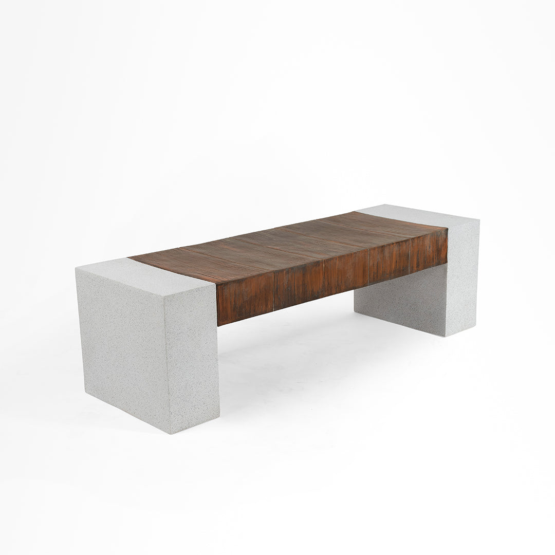 Picnic Bench - W: 60’’ D: 20’’ H: 18’’ / Speckled Grey & Brown / FRP