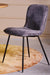 Pine Dining Chair - Grey / Cotton Fabric Upholstery and Iron Legs / Large - L:- 18 x W:- 20.5 x H:- 31.5 (INCH)