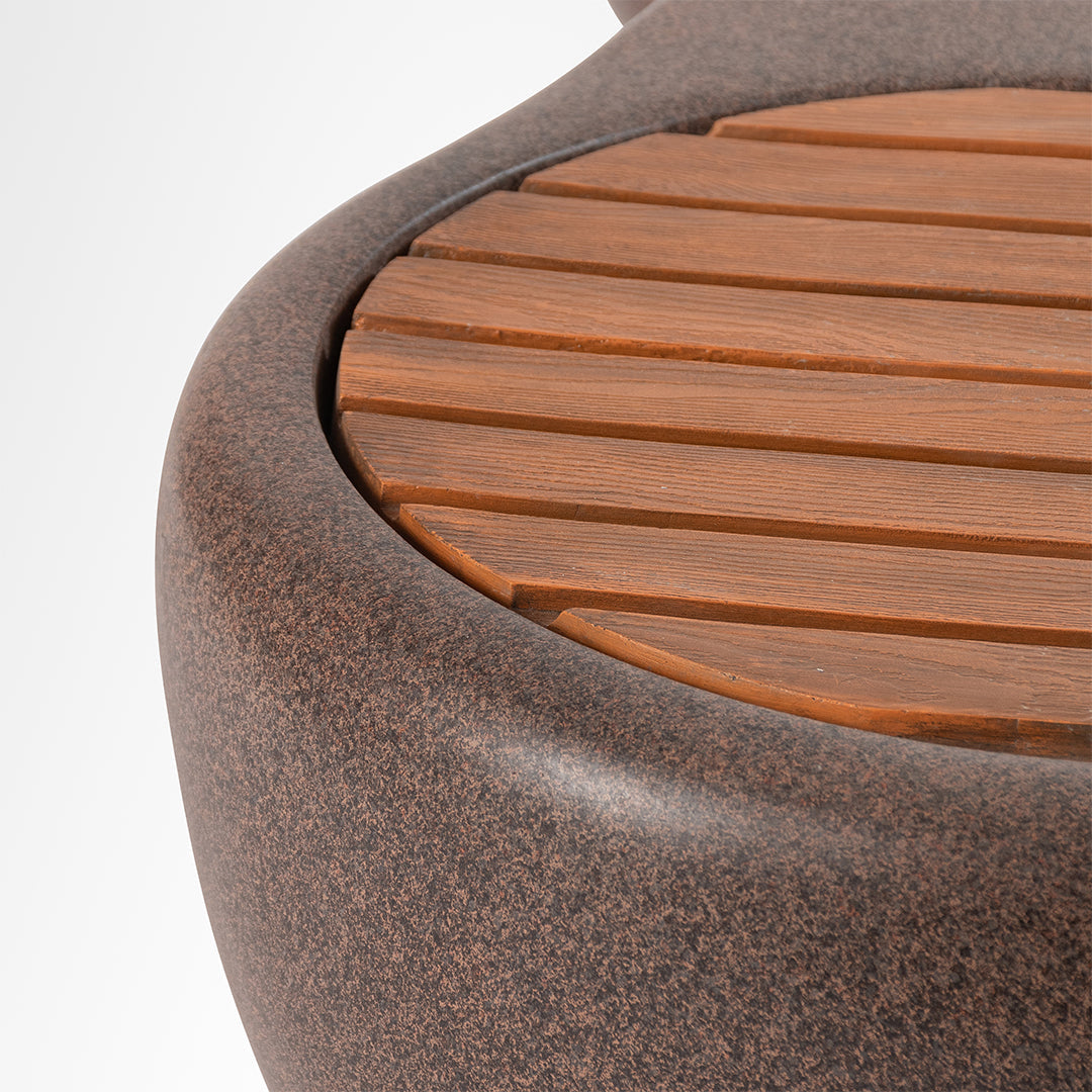 Pod Bench - W: 60’’ D: 24’’ H: 16’’ / Brown / FRP