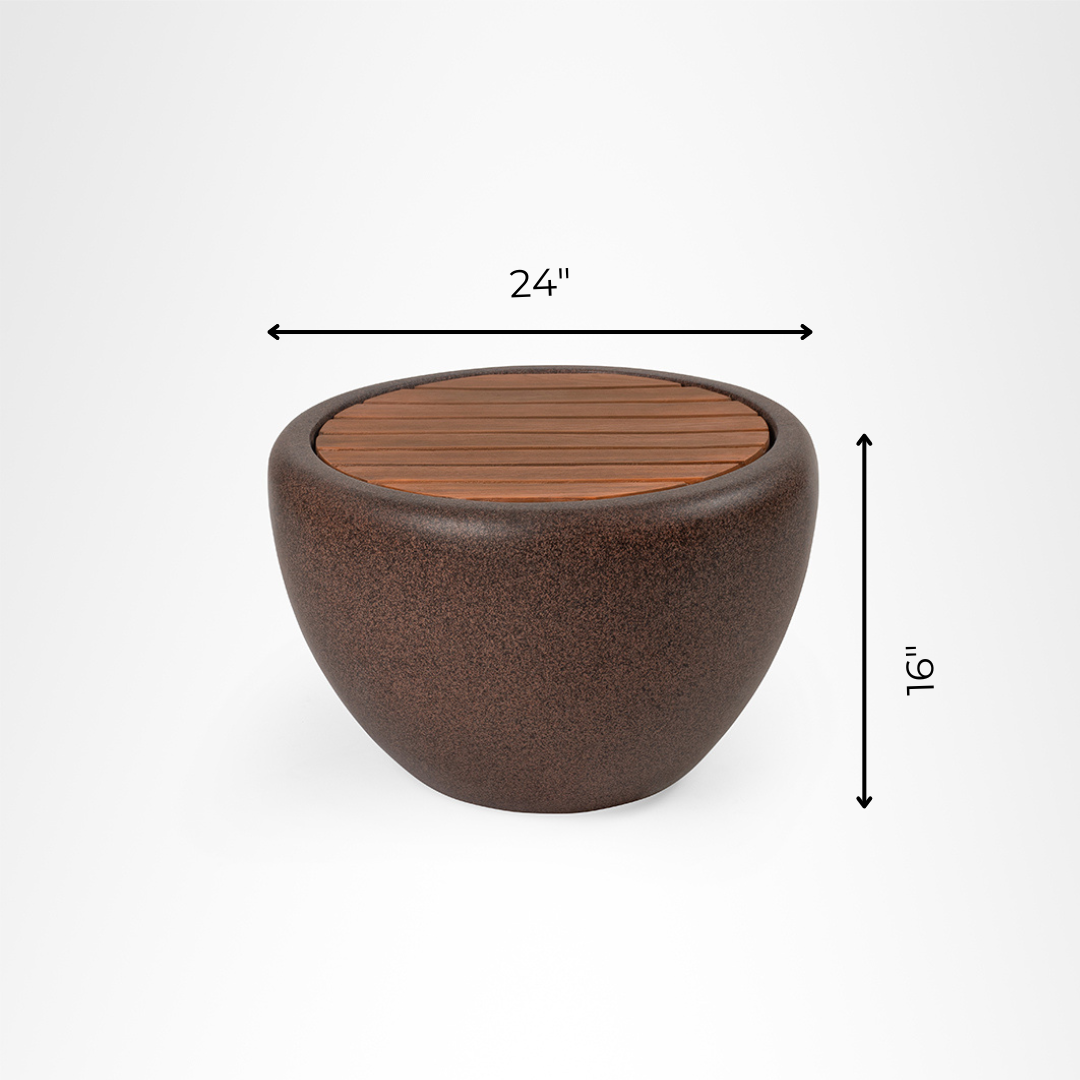 Pod Seater/Table - Brown / D: 24 ’ H: 16’’ / FRP