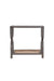 Polar Stroke Teak Wood Console Table - Grey / Teakwood, cane and glass / L: 25’’ W: 12’’ H: 30’’ - Furniture