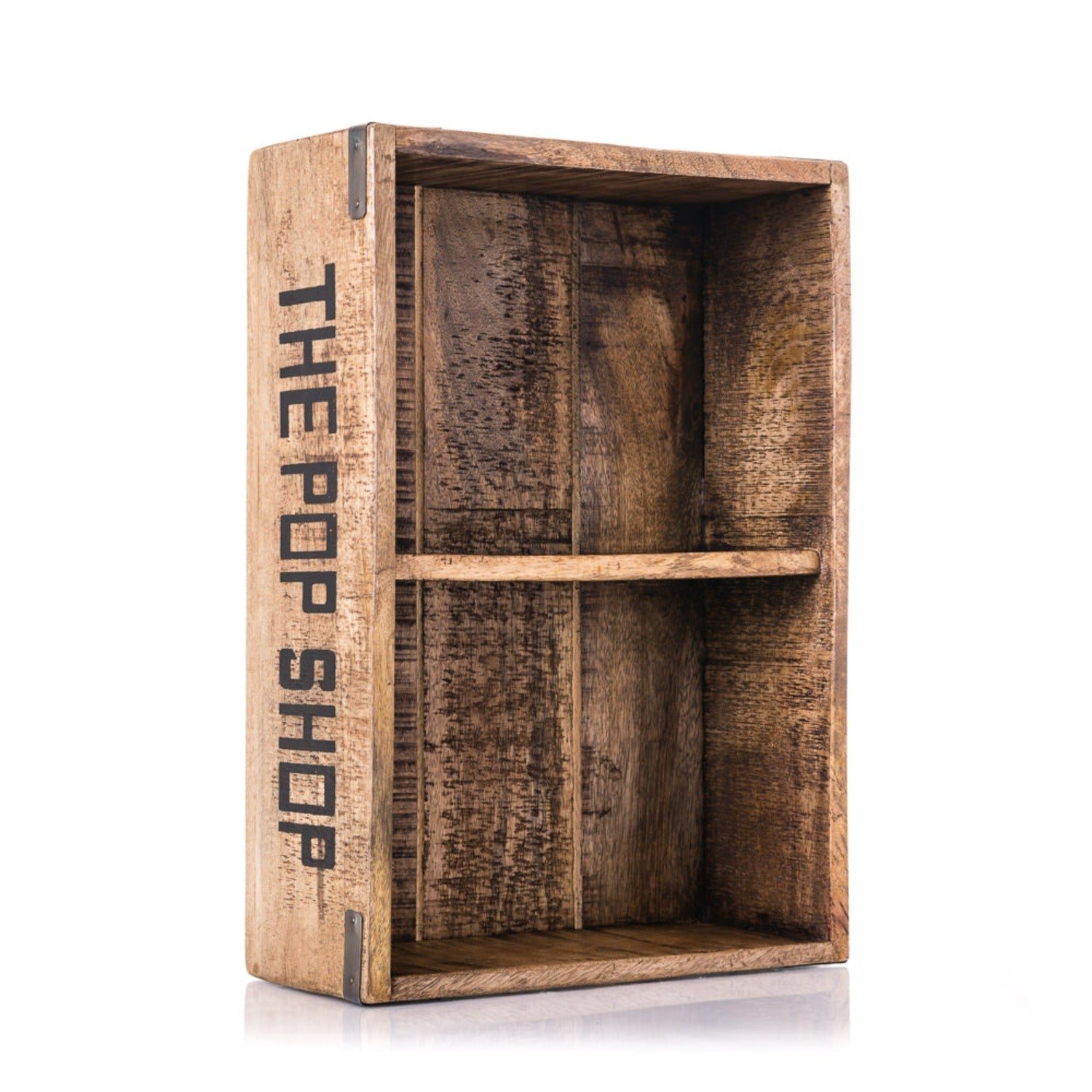 Pop Shop Wall Shelf - Walnut / Mango Wood / L:34.5 x D:15 x H:50 in cm - Indoor Furniture