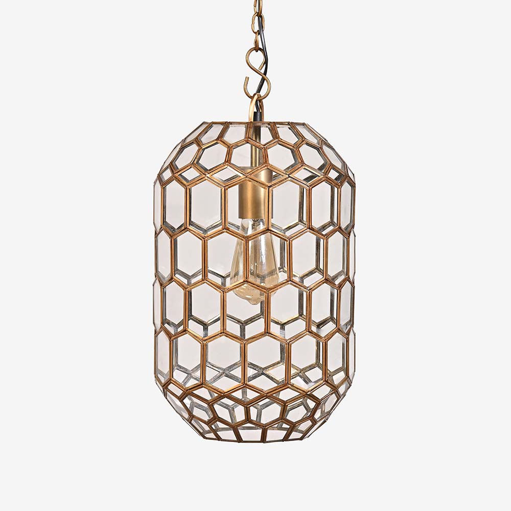 Prism Hive Pendant Lamp - 27x27x44 In cm / Glass - Lighting