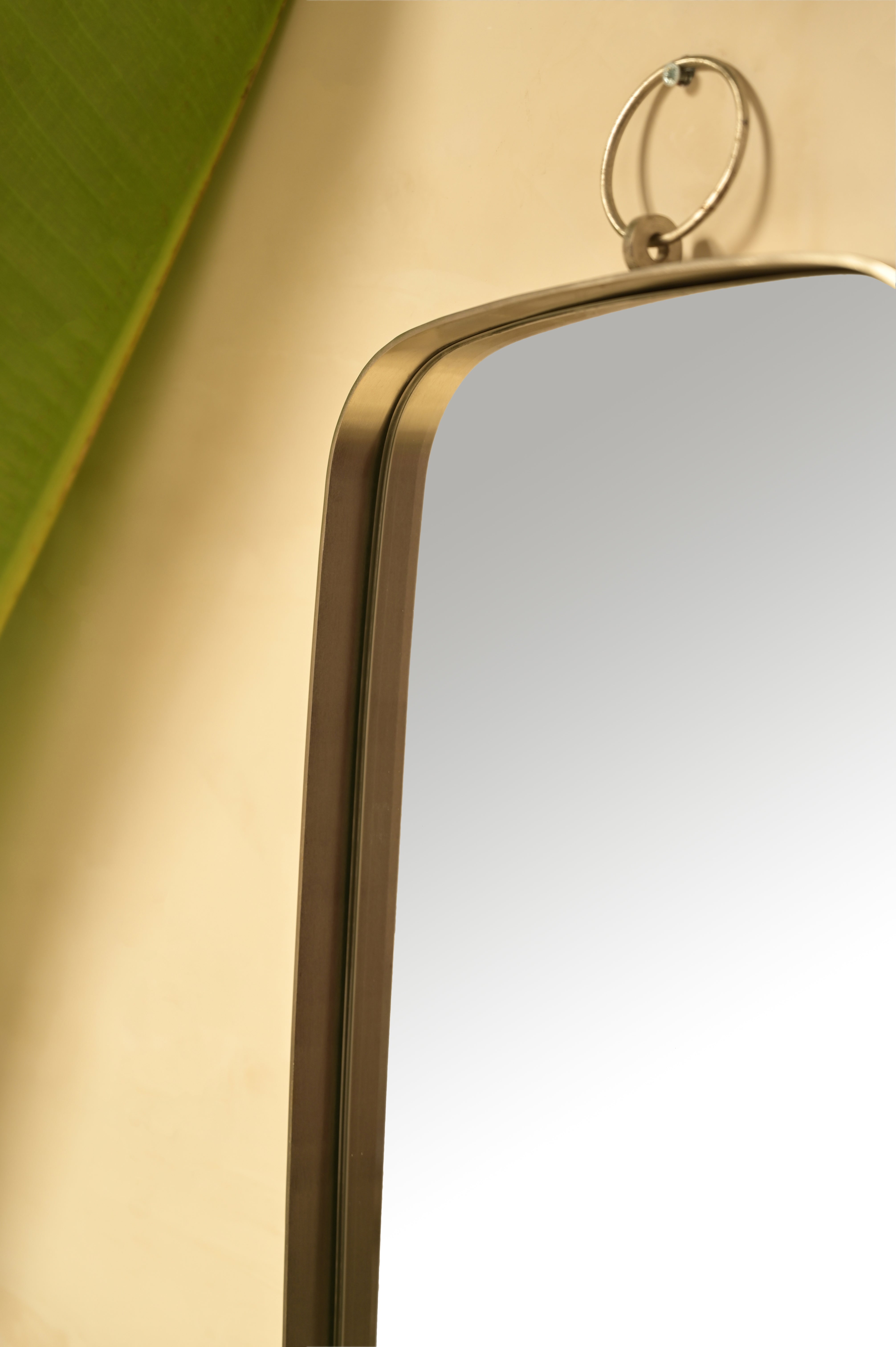 Prism Wall Mirror - L:14 x W:2 x H:31 In inches / Metal and Mirror - Décor