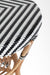 Q Popsicle Cane Table - Dia: 25’’ H: 25’’ / Black and White / Cane Frame and PVC Weaving - Outdoor Furniture
