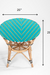 QI Popsicle Cane Table and Chairs Set - Chair: W: 17’’ D: 18’’ H: 38’’ SH: 19’’ Table: Dia: 25’’ H: 25’’ / Yellow
