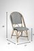 QV Popsicle Cane Table and Chairs Set - Dia: 25’’ H: 25’’ Chair- W: 17’’ D: 18’’ H: 38’’ SH: 19’’ / Black and White