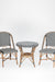 QV Popsicle Cane Table and Chairs Set - Dia: 25’’ H: 25’’ Chair- W: 17’’ D: 18’’ H: 38’’ SH: 19’’ / Black and White