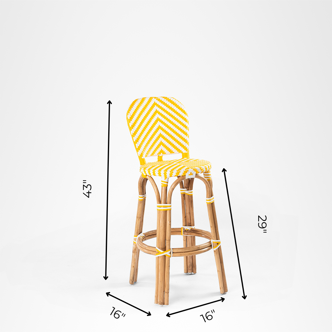 R Popsicle Cane Bar Chair - Outdoor Furniture