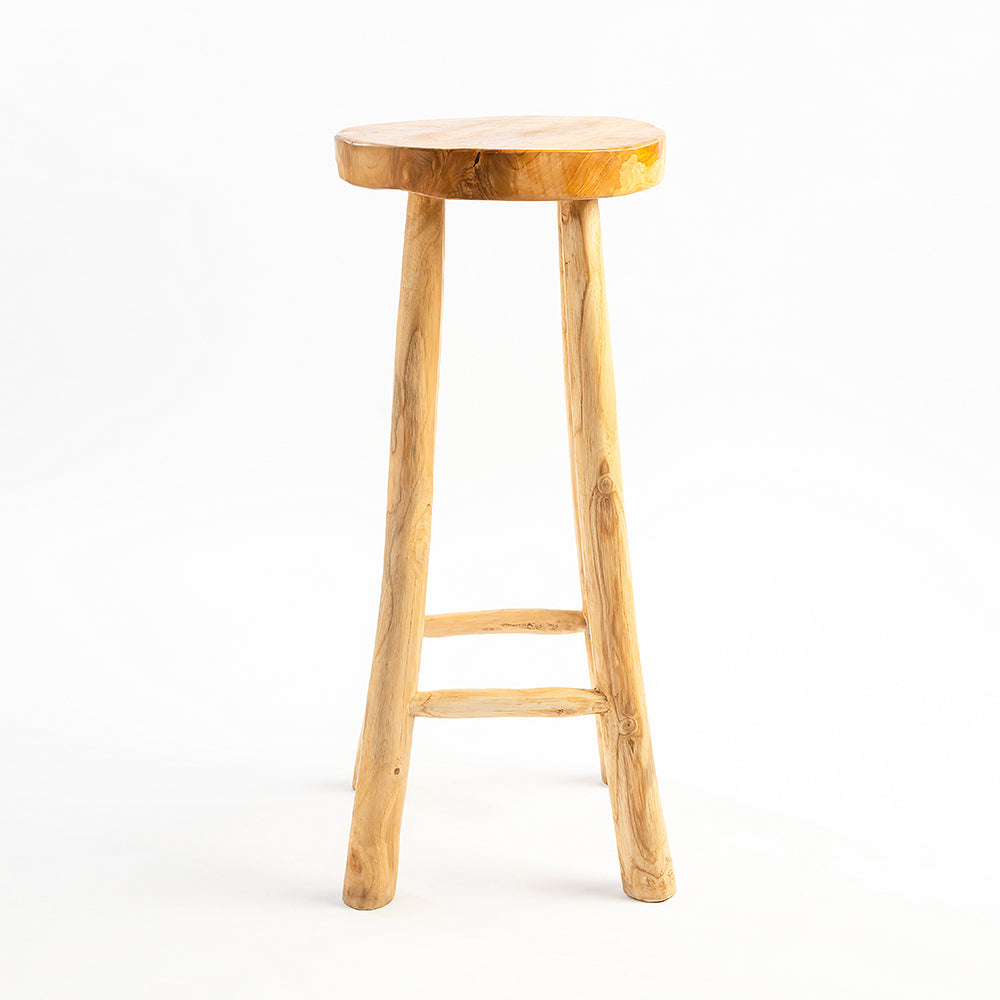 Raft Bar Stool - 35x35x80 In cm / Teak Wood - Outdoor Furniture