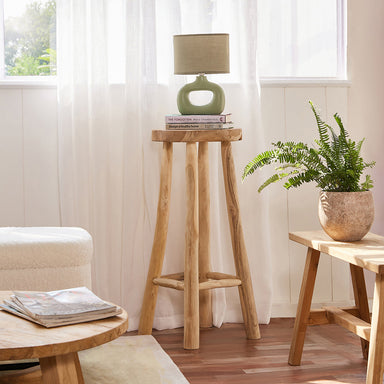 Raft Bar Stool - 35x35x80 In cm / Teak Wood - Outdoor Furniture