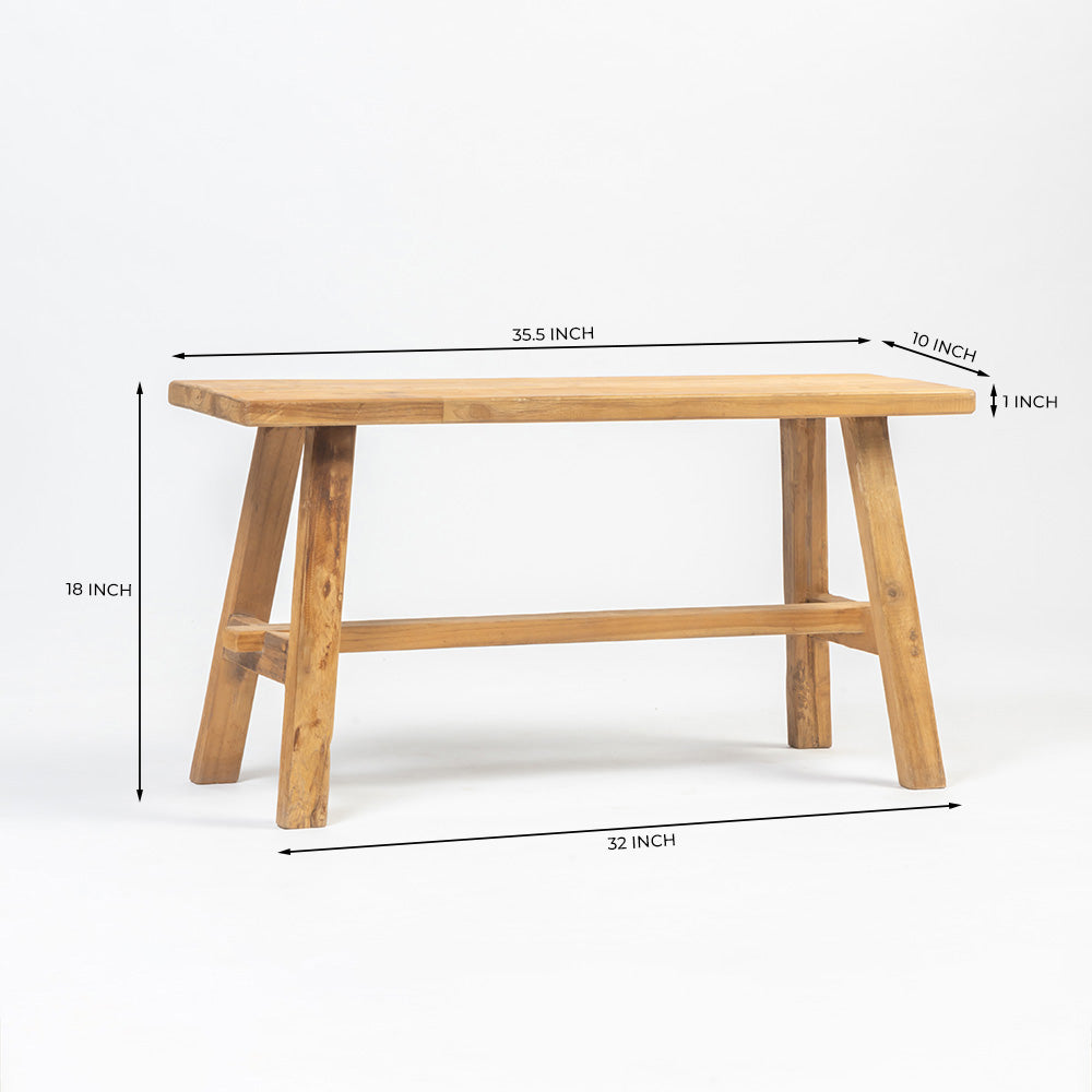 Raft Bench - 90x25x46 In cm / Teak Wood - Outdoor Furniture