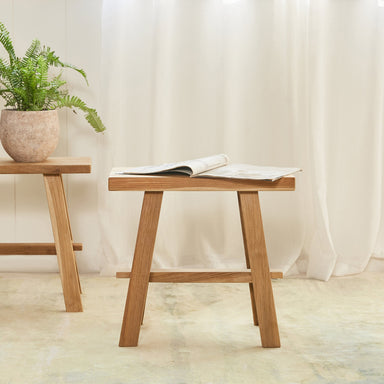 Raft Stool - 50x25x46 In cm / Teak Wood - Indoor Furniture