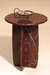 Raio Indian Roso Side Table - L:45.72 x W:45.72 x H:55.88 In Cms / Red / Marble - Indoor Furniture