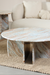 Raio Jupiter Coffee Table - L:101.6 x W:101.6 x H:40.64 In Cms / Brown / Marble - Indoor Furniture
