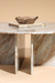 Raio Jupiter Coffee Table - L:101.6 x W:101.6 x H:40.64 In Cms / Brown / Marble - Indoor Furniture