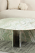 Raio Pista Coffee Table - L:101.6 x W:101.6 x H:40.64 In Cms / Green / Marble - Indoor Furniture