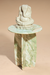 Raio Pista Side Table - L:45.72 x W:45.72 x H:55.88 In Cms / Green / Marble - Indoor Furniture