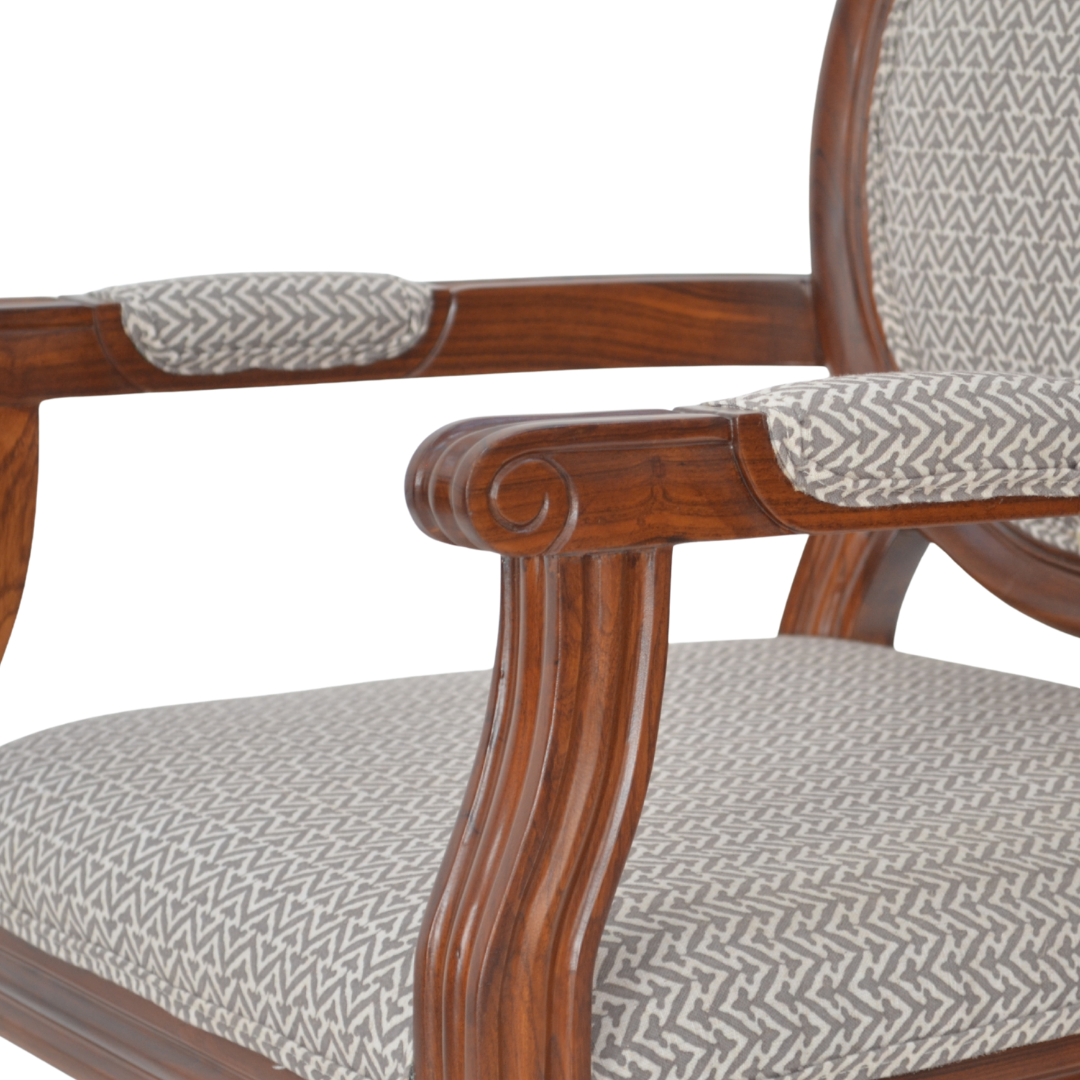 Ramnant Dining Chair - Teak / Teakwood, fabric / L: 23’’ W: 24’’ H: 37’’; Seat Height: 18’’ - Furniture