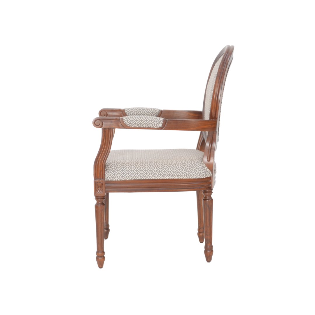 Ramnant Dining Chair - Teak / Teakwood, fabric / L: 23’’ W: 24’’ H: 37’’; Seat Height: 18’’ - Furniture