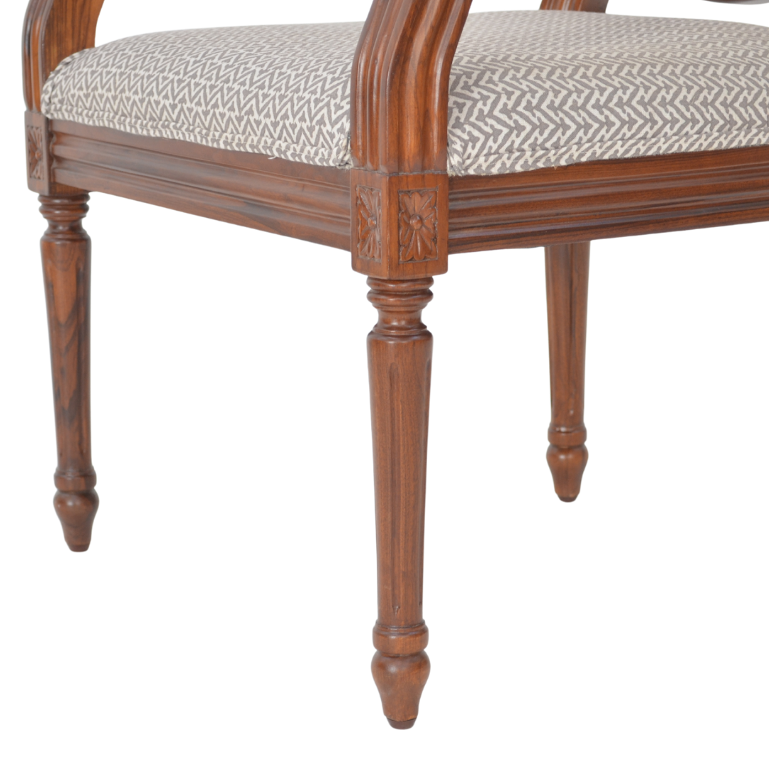 Ramnant Dining Chair - Teak / Teakwood, fabric / L: 23’’ W: 24’’ H: 37’’; Seat Height: 18’’ - Furniture