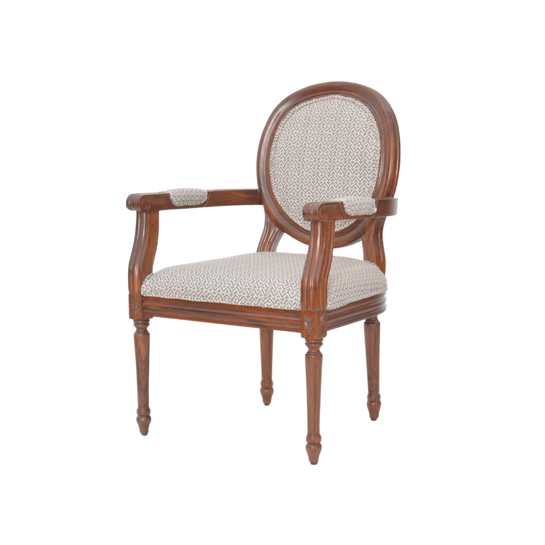 Ramnant Dining Chair - Teak / Teakwood, fabric / L: 23’’ W: 24’’ H: 37’’; Seat Height: 18’’ - Furniture